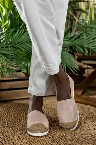 Espadrilles en cuir - Rose