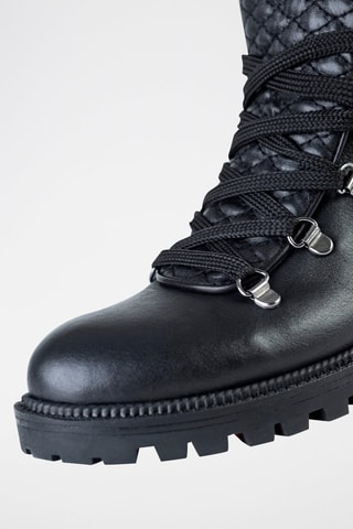 Botines de piel - Negro