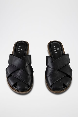 Mules en cuir - Noir