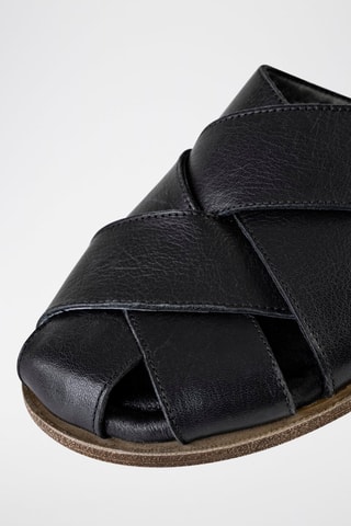 Mules en cuir - Noir