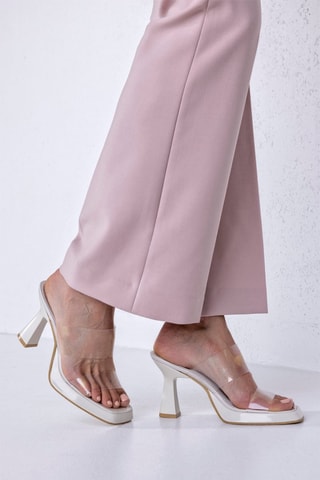 Mules à talons - Blanc