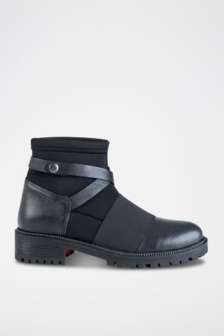 Botines de piel - Negro