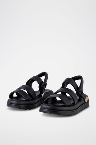 Sandalias con plataforma - Dorado y negro