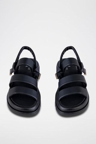 Sandalias con plataforma - Dorado y negro