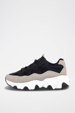 Sneakers - Beige et noir