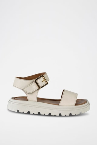 Sandales en cuir - Beige