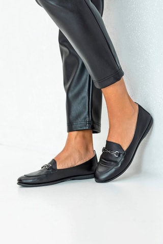 Mocassins en cuir - Noir