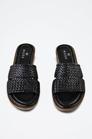 Mules en cuir - Noir