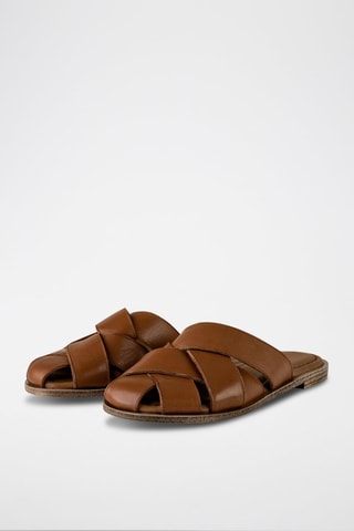 Mules en cuir - Marron