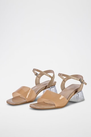 Sandales à talons - Beige et rose