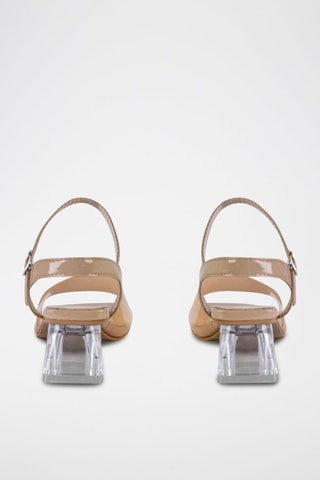 Sandales à talons - Beige et rose