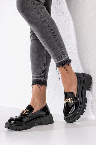 Mocassins vernis  - Noir