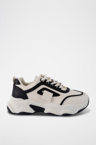 Baskets plateformes - Blanc et noir