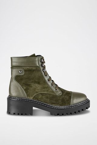 Botines de piel - Verde