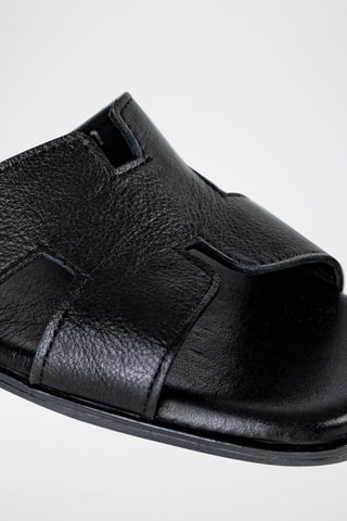 Mules en cuir - Noir