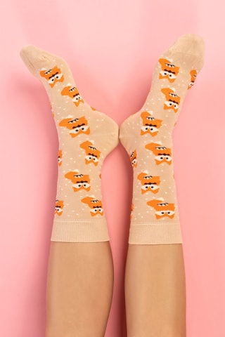 4 paires de chaussettes - Beige et bleu