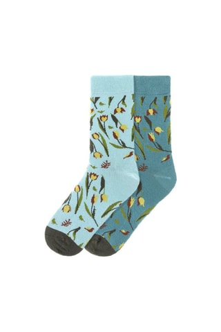 2 paires de chaussettes  - Rouge, bleu, vert et jaune