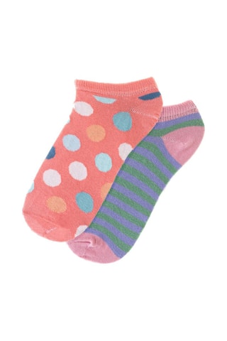 2 paires de socquettes  - Multicolore et rose