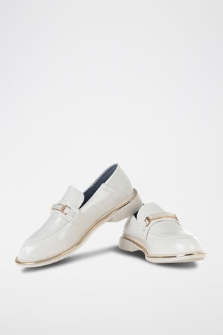 Mocassins vernis  - Blanc