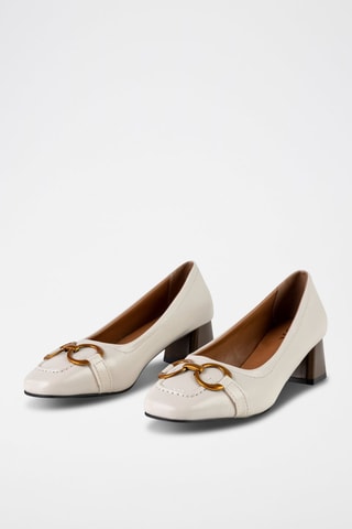 Escarpins  - Beige et doré