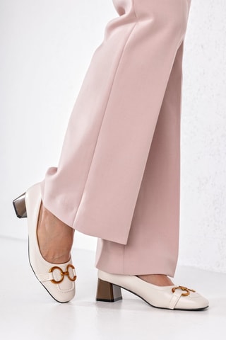 Escarpins  - Beige et doré