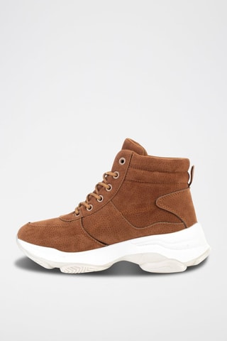 Sneakers subidas Camel - Castanho