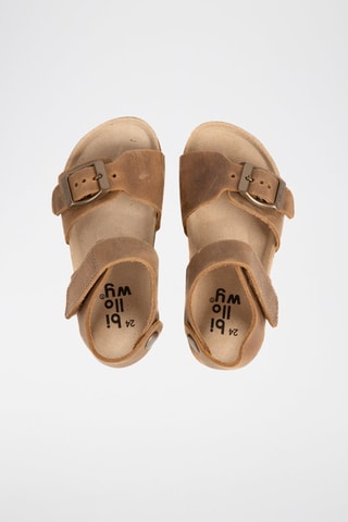 Sandálias em nobuck Castanho