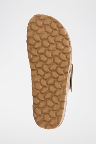 Sandálias em nobuck - Castanho-claro