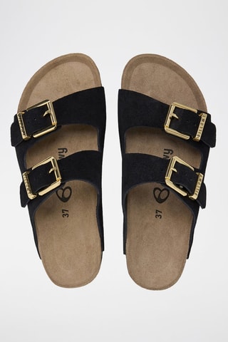 Mules em couro - Preto