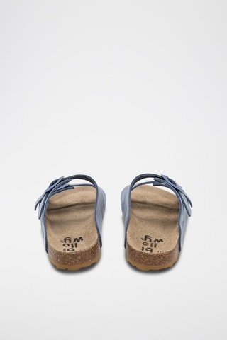 Mules em couro - Azul