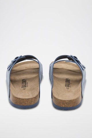 Mules em couro - Azul