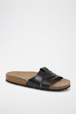 Mules em couro - Preto