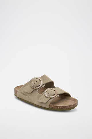 Mules em couro - Caqui