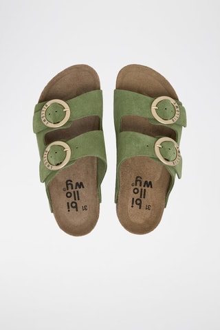 Mules em couro - Verde