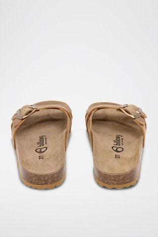 Mules em couro - Castanho