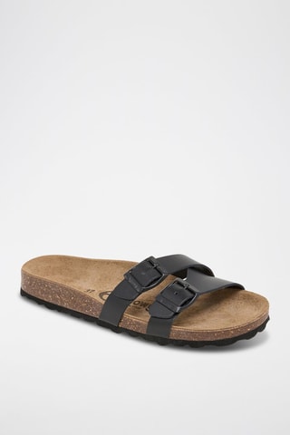 Mules em couro - Preto