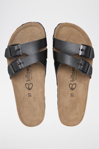 Mules em couro - Preto