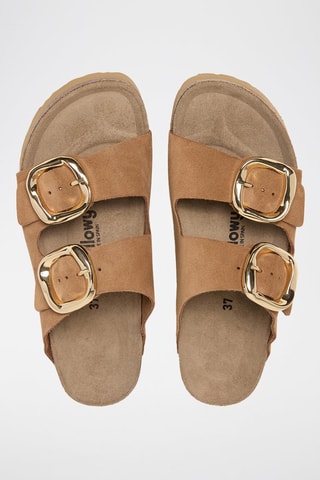 Mules em couro - Laranja