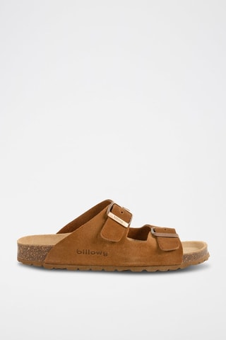 Mules de nobuck Camel