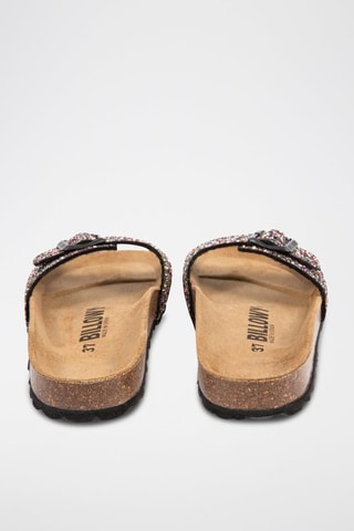 Mules Preto e prateado