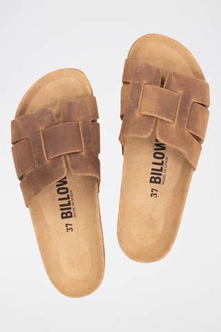 Mules de nobuck Castanho