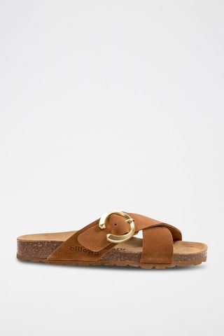 Mules em nobuck Camel
