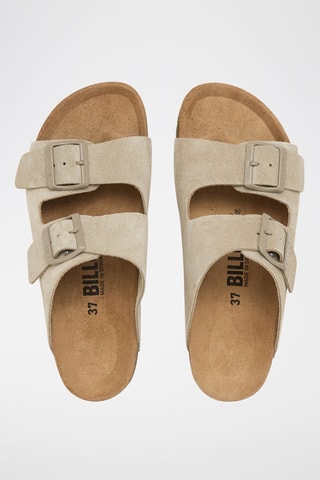 Mules em nobuck - Verde-claro