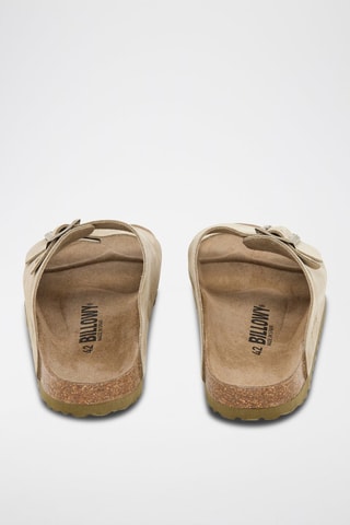 Mules em nobuck - Verde-claro