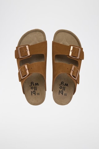 Mules em nobuck - Castanho