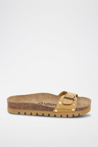 Mules em couro - Castanho