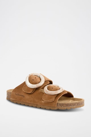 Mules em nobuck Camel