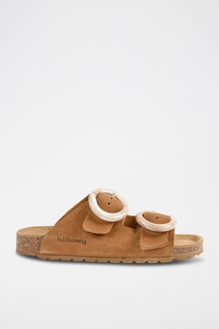 Mules em nobuck Camel