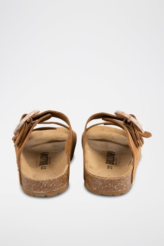 Mules em nobuck Camel
