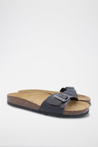 Mules de couro Rosso Castanho-escuro